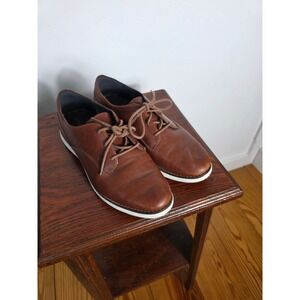 Leather Oxford Dress Shoes Casual Comfort Brown Lace‎ Up